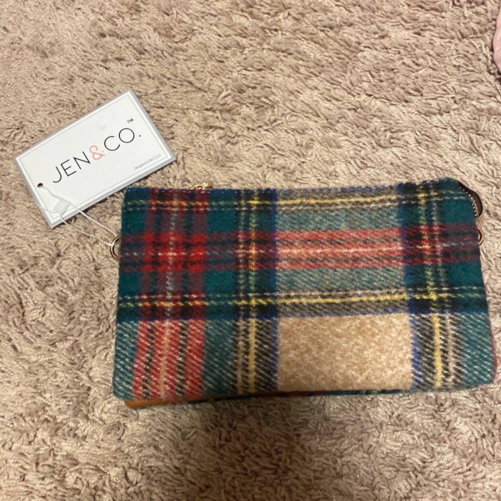 Jen&Co plaid crossbody - NWT
